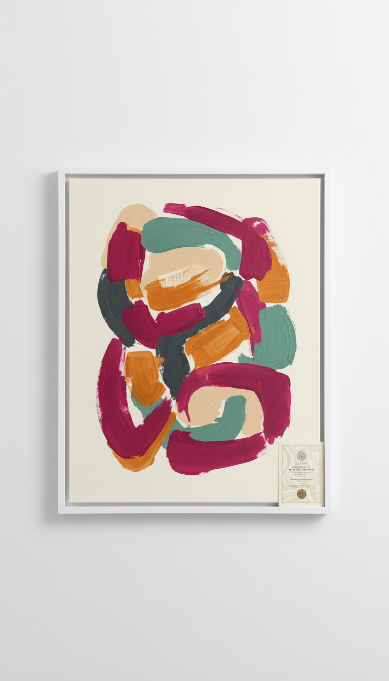 Limited-edition abstract magenta print