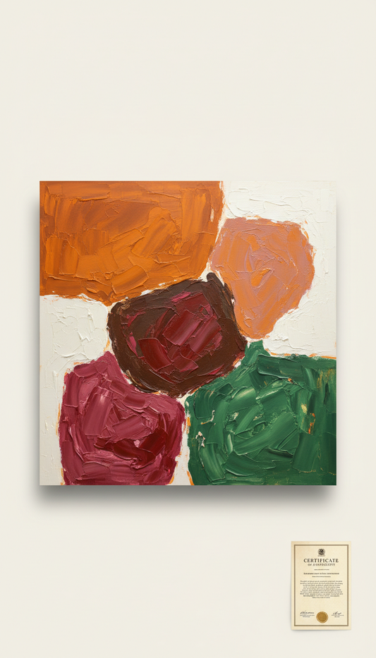 Studio umber large-format canvas artwork