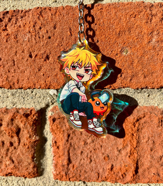 Denji Rainbow Acrylic Charm